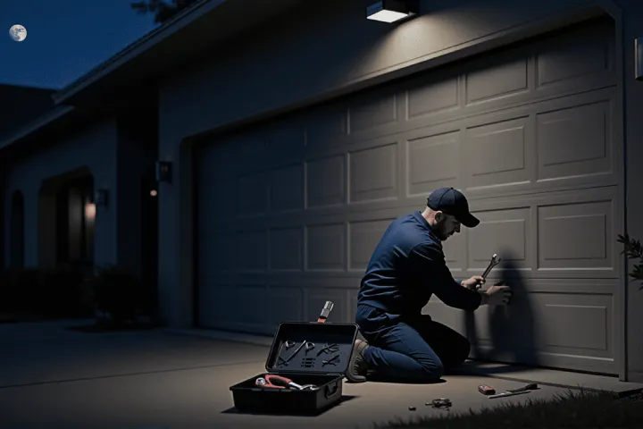 24/7 emergency garage door repair service for stuck damaged or broken doors